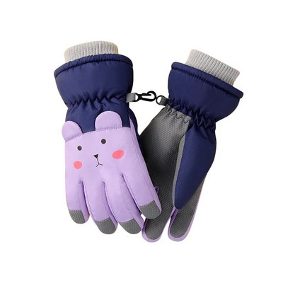 Iarna caldă pentru copii mănuși de schi snowboard zăpadă mănuși sport copii băieți fete impermeabile îngroșare mănuși de pluș ține degetul cald 2023