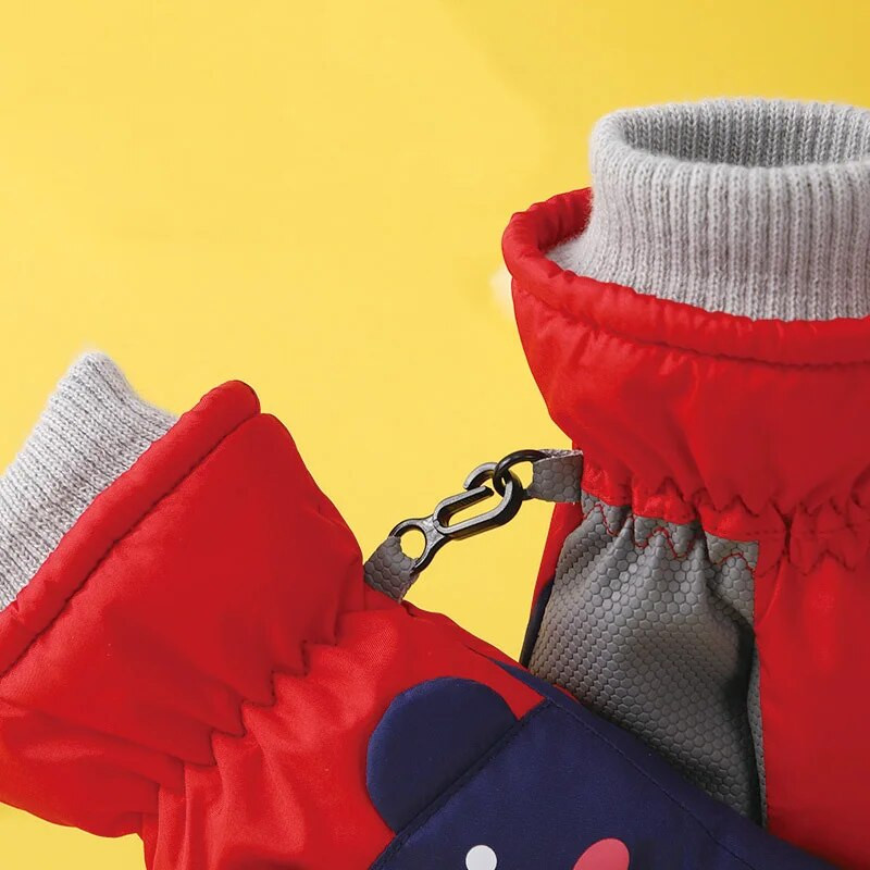 Iarna caldă pentru copii mănuși de schi snowboard zăpadă mănuși sport copii băieți fete impermeabile îngroșare mănuși de pluș ține degetul cald 2023