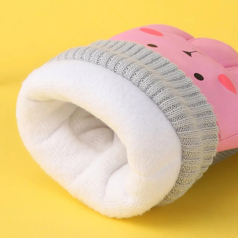 Iarna caldă pentru copii mănuși de schi snowboard zăpadă mănuși sport copii băieți fete impermeabile îngroșare mănuși de pluș ține degetul cald 2023