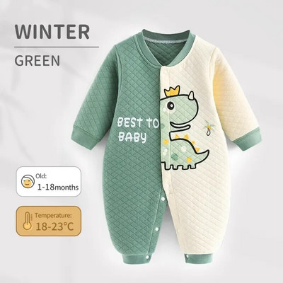 Salopetă pentru bebeluși nou-născut Haine de iarnă pentru bebeluși din bumbac, toamnă și iarnă, haine calde pentru fetiță, salopetă pentru copii întregi