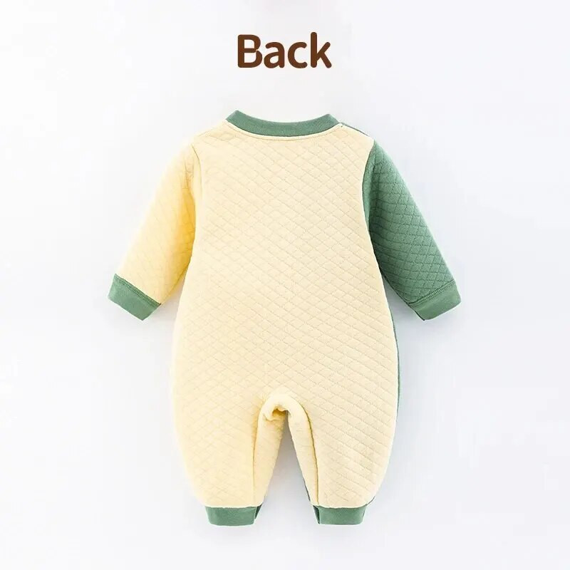 Salopetă pentru bebeluși nou-născut Haine de iarnă pentru bebeluși din bumbac, toamnă și iarnă, haine calde pentru fetiță, salopetă pentru copii întregi