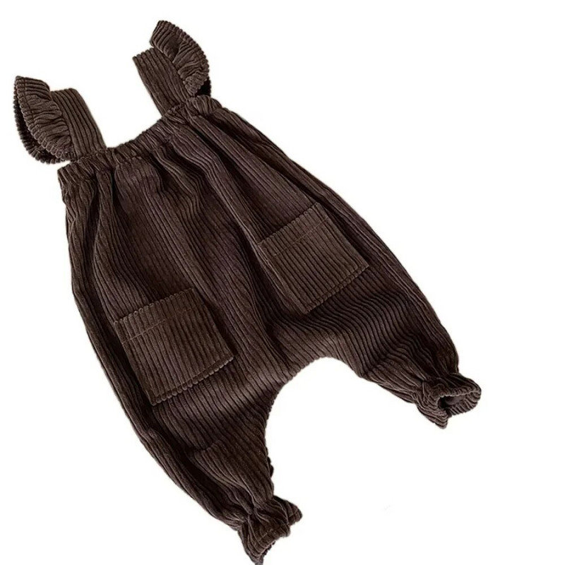 Kisgyermek lányok Romper Corduroy Playsuit Jumpsuits overál gyerekeknek