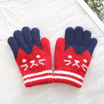 Χειμερινά νέα ζεστά παιδικά γάντια κινούμενα σχέδια Ζεστά γάντια νήπια Χαριτωμένα γάντια μωρά κορίτσια αγόρια Μαλακά γάντια 6-11 ετών