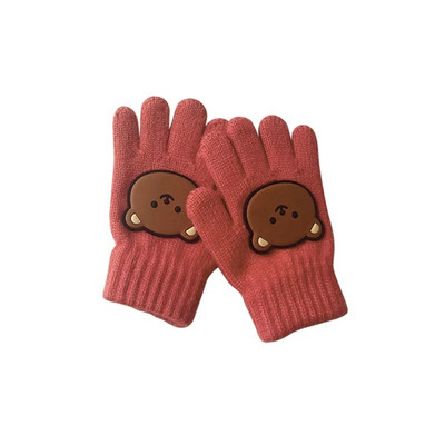 Cute Bear Βρεφικά Γάντια Winter Candy Χρώμα Μάλλινα Γάντια για Παιδιά Κορίτσι Αγόρια Πλεκτά Παιδικά Γάντια Ζεστά Βρεφικά Αξεσουάρ 3-7Y