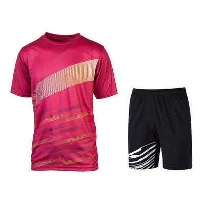 Badminton Tennis κοντά μανίκια σορτς γεωμετρικής σχεδίασης Δημοφιλή ανδρικά και γυναικεία αθλητικά άνετα σετ δύο τεμαχίων