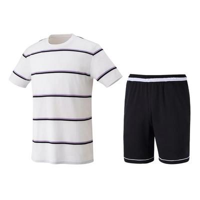 Badminton Tennis κοντά μανίκια σορτς γεωμετρικής σχεδίασης Δημοφιλή ανδρικά και γυναικεία αθλητικά άνετα σετ δύο τεμαχίων