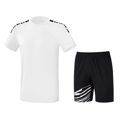 Badminton Tennis κοντά μανίκια σορτς γεωμετρικής σχεδίασης Δημοφιλή ανδρικά και γυναικεία αθλητικά άνετα σετ δύο τεμαχίων