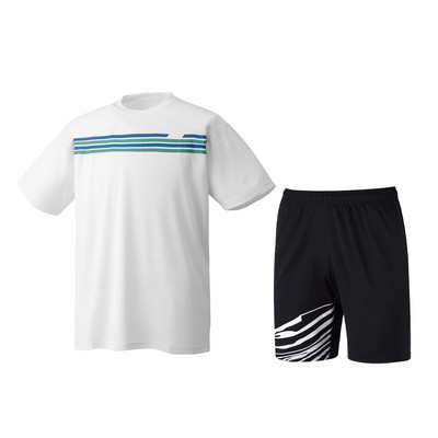 Badminton Tennis κοντά μανίκια σορτς γεωμετρικής σχεδίασης Δημοφιλή ανδρικά και γυναικεία αθλητικά άνετα σετ δύο τεμαχίων