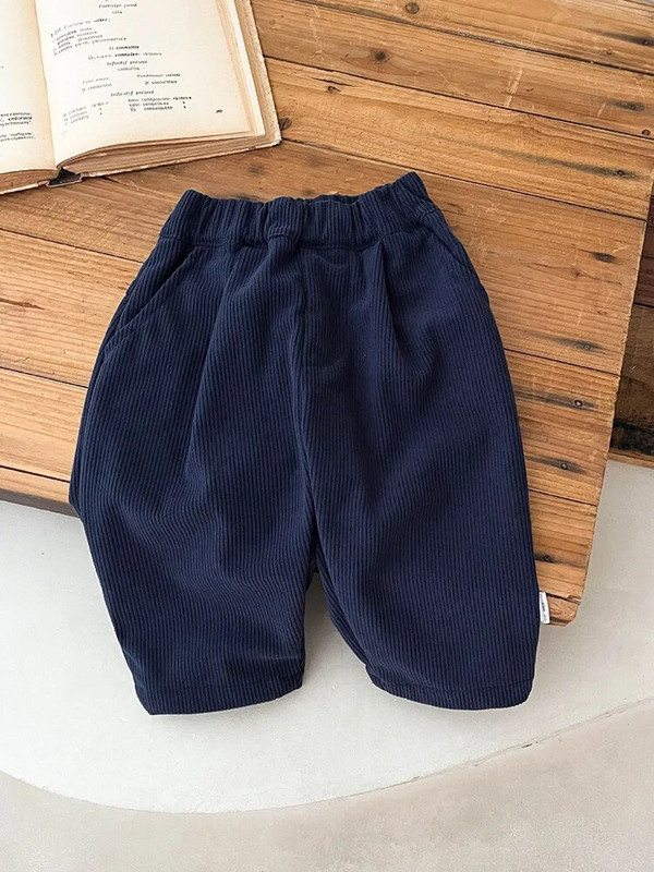 Toamnă Pantaloni noi din velur pentru bebeluși Sugari Băieți Pantaloni casual vintage, uni, Pantaloni harem pentru copii mici, haine solide pentru copii
