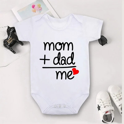 Καλοκαιρινά νεογέννητα βρεφικά ρούχα I Love Mom & Dad Cute Jumpsuits για μικρά αγόρια Κορίτσια Μακρυμάνικα/κοντομάνικα Βαμβακερά φορμάκια