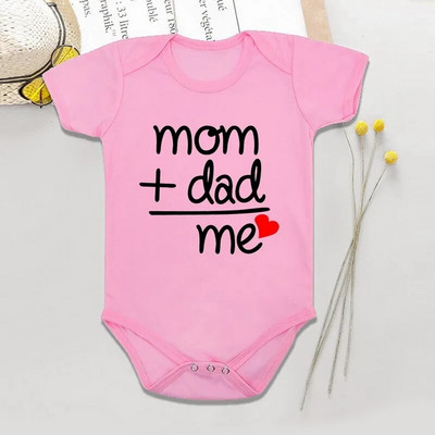 Καλοκαιρινά νεογέννητα βρεφικά ρούχα I Love Mom & Dad Cute Jumpsuits για μικρά αγόρια Κορίτσια Μακρυμάνικα/κοντομάνικα Βαμβακερά φορμάκια