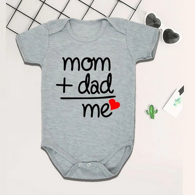Καλοκαιρινά νεογέννητα βρεφικά ρούχα I Love Mom & Dad Cute Jumpsuits για μικρά αγόρια Κορίτσια Μακρυμάνικα/κοντομάνικα Βαμβακερά φορμάκια