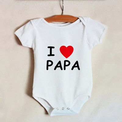 Καλοκαιρινά νεογέννητα βρεφικά ρούχα I Love Mom & Dad Cute Jumpsuits για μικρά αγόρια Κορίτσια Μακρυμάνικα/κοντομάνικα Βαμβακερά φορμάκια