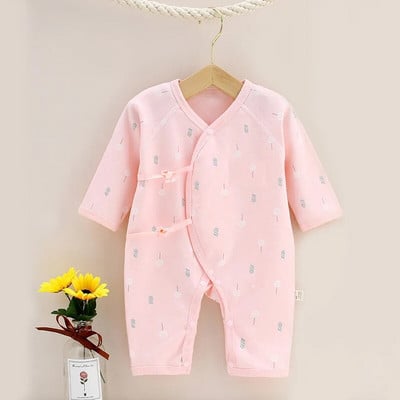 Бебешки дрехи Гащеризон с V-образно деколте Новородено Сладък анимационен плод Памучен костюм с дълъг ръкав Бебе момче Облекло за момиче Пижама Disfraz Bebe