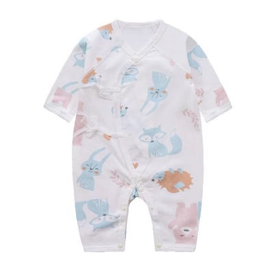 Бебешки дрехи Гащеризон с V-образно деколте Новородено Сладък анимационен плод Памучен костюм с дълъг ръкав Бебе момче Облекло за момиче Пижама Disfraz Bebe