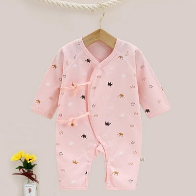 Бебешки дрехи Гащеризон с V-образно деколте Новородено Сладък анимационен плод Памучен костюм с дълъг ръкав Бебе момче Облекло за момиче Пижама Disfraz Bebe