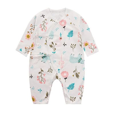 Бебешки дрехи Гащеризон с V-образно деколте Новородено Сладък анимационен плод Памучен костюм с дълъг ръкав Бебе момче Облекло за момиче Пижама Disfraz Bebe