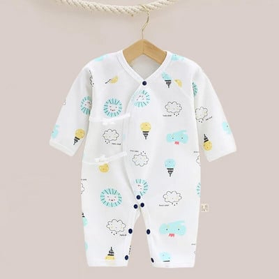 Бебешки дрехи Гащеризон с V-образно деколте Новородено Сладък анимационен плод Памучен костюм с дълъг ръкав Бебе момче Облекло за момиче Пижама Disfraz Bebe