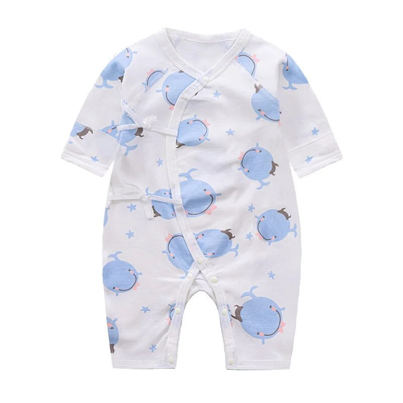 Бебешки дрехи Гащеризон с V-образно деколте Новородено Сладък анимационен плод Памучен костюм с дълъг ръкав Бебе момче Облекло за момиче Пижама Disfraz Bebe