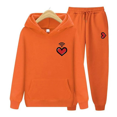 Bărbați, femei, hanorace, trening, jogger, hanorace, bărbați, femei, imprimeu inimă, hanorac, haine de stradă, costum sport, topuri, îmbrăcăminte exterioară