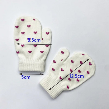 1 ζευγάρι Γάντια κινουμένων σχεδίων Αντι-πιάσιμο Ζεστή προστασία μωρού Γάντι χαριτωμένα unisex κορίτσια αγόρια Star Heart Newborn Love Face Παιδικά γάντια