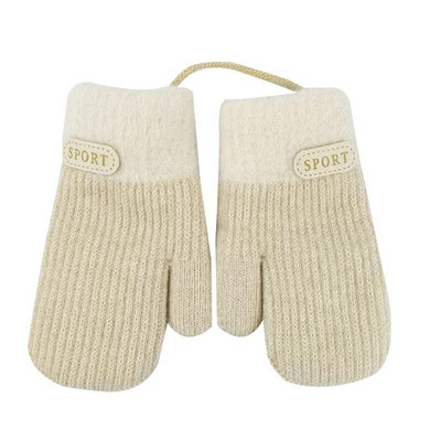 W3JF Παιδικά γάντια με κορδόνι Anti Lost Winter Gloves Double Layer for Children