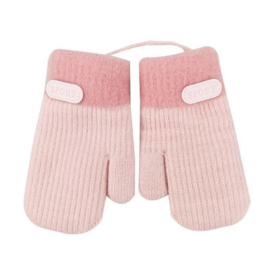 W3JF Παιδικά γάντια με κορδόνι Anti Lost Winter Gloves Double Layer for Children