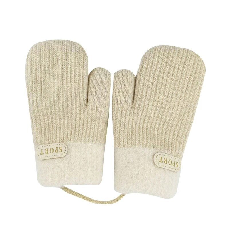 W3JF Παιδικά γάντια με κορδόνι Anti Lost Winter Gloves Double Layer for Children