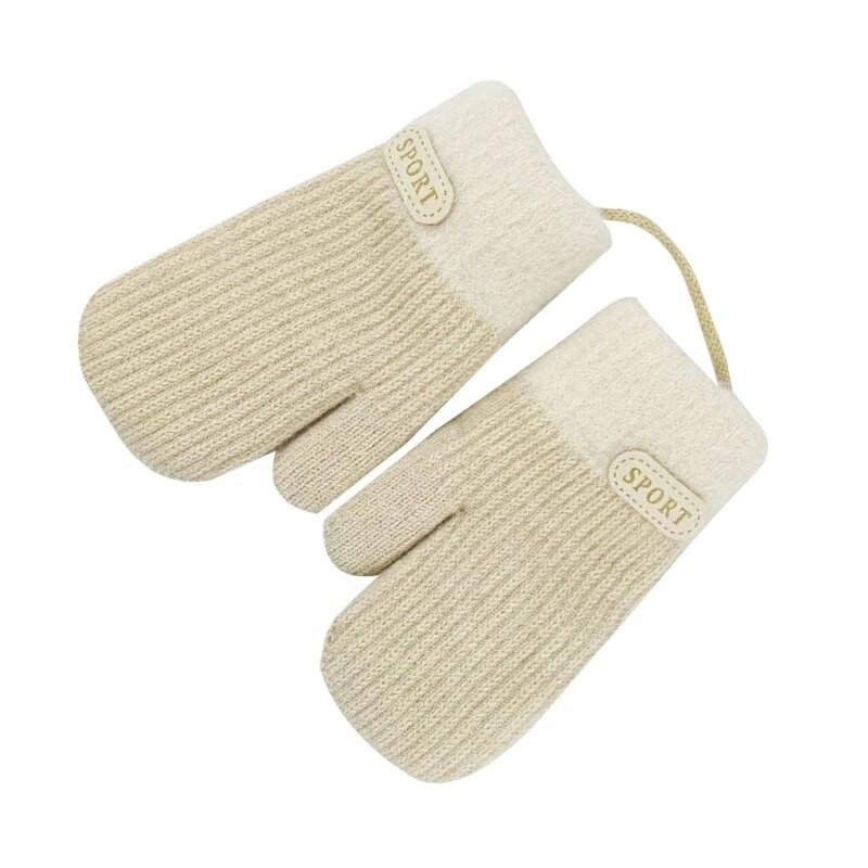 W3JF Παιδικά γάντια με κορδόνι Anti Lost Winter Gloves Double Layer for Children