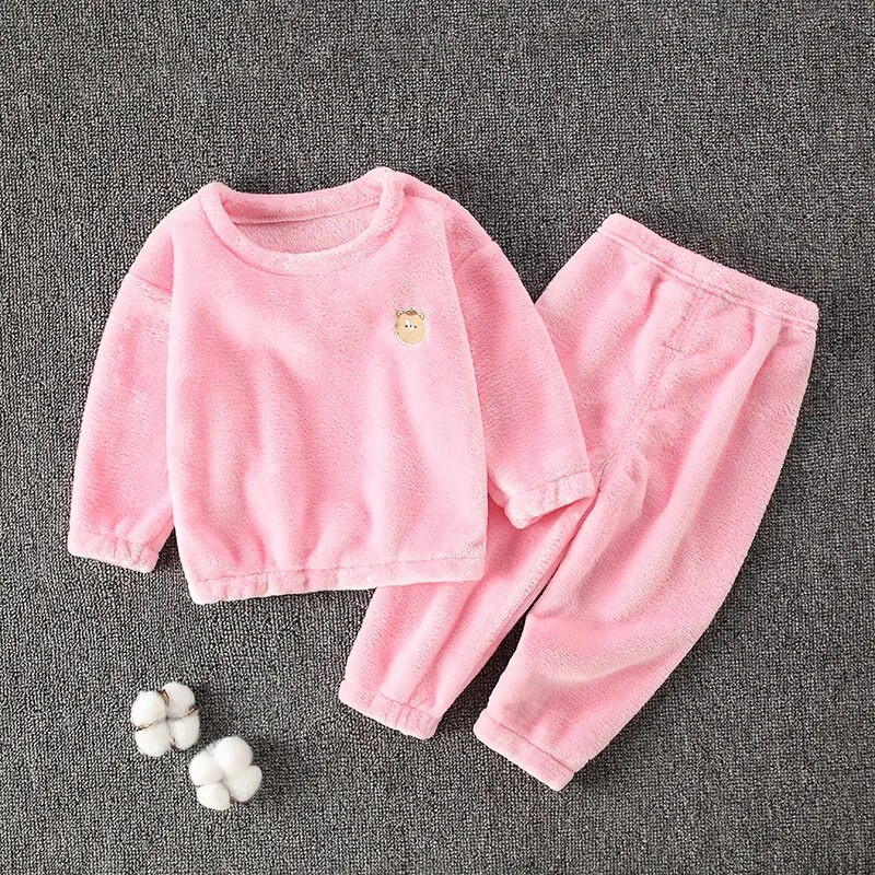Χειμερινά παιδικά μαλακά σετ Φανελένια Αγόρια Πυζάμες Κοστούμι για κορίτσια Πιτζάμες Μακρυμάνικα Πιτζάμες Μπλουζάκια Παντελόνια 2τμχ Παιδικά Ζεστά Ρούχα