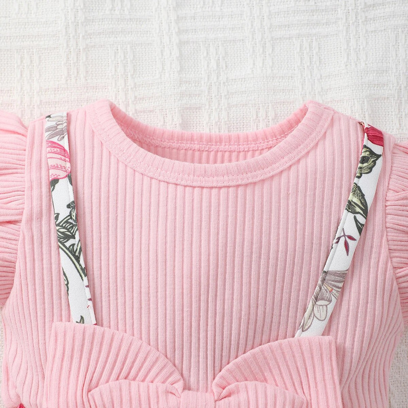 Rochii de vară drăguțe pentru bebeluși pentru fetițe, cu volan, cu mâneci cu curea, rochie mozaică, la modă pentru sugari, fustă imprimată cu flori