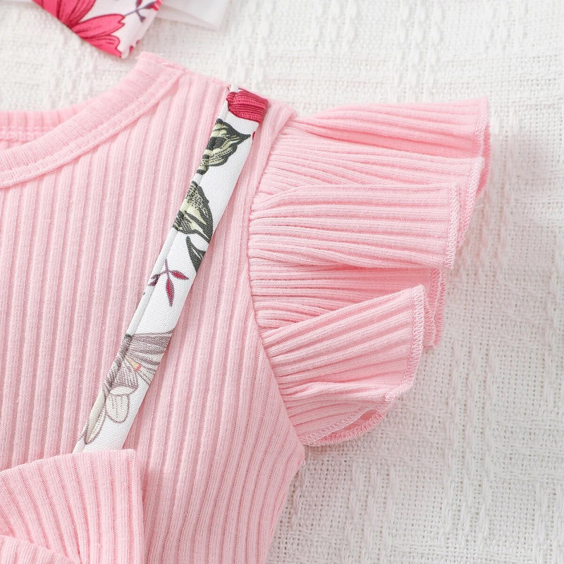 Rochii de vară drăguțe pentru bebeluși pentru fetițe, cu volan, cu mâneci cu curea, rochie mozaică, la modă pentru sugari, fustă imprimată cu flori