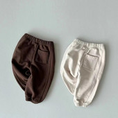 Pantaloni largi de toamnă pentru bebeluși, uni, pantaloni sport pentru fetiță, pantaloni casual, pantaloni harem pentru copii, haine pentru copii