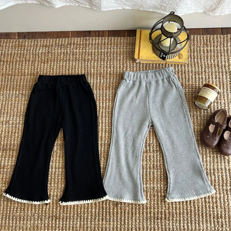 2023. aasta sügis, uued tüdrukute säärised, lapsed, venivad säärised, puuvillased, vabaaja püksid, tüdrukud, lasteriided