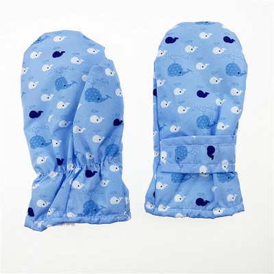 1 pereche de mănuși de schi pentru copii cu desene animate mănuși de iarnă mănuși pentru bebeluși rezistente la vânt, impermeabile, fleece groasă, mănuși calde de schi pentru zăpadă pentru copii