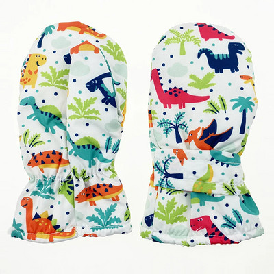 1 pereche de mănuși de schi pentru copii cu desene animate mănuși de iarnă mănuși pentru bebeluși rezistente la vânt, impermeabile, fleece groasă, mănuși calde de schi pentru zăpadă pentru copii