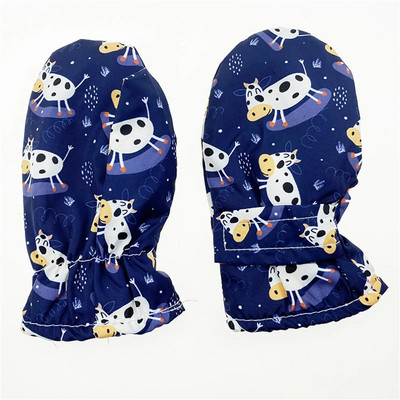 1 pereche de mănuși de schi pentru copii cu desene animate mănuși de iarnă mănuși pentru bebeluși rezistente la vânt, impermeabile, fleece groasă, mănuși calde de schi pentru zăpadă pentru copii