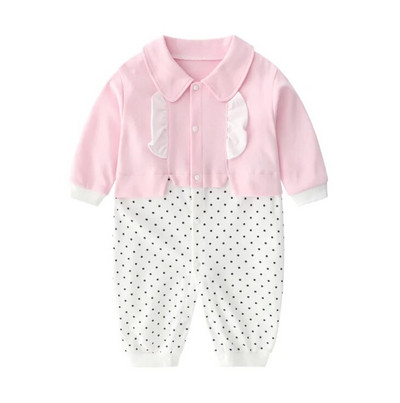 Salopetă pentru bebeluși nou-născut 2023, toamnă, cu mâneci lungi, stil papion, haine pentru fetiță, băiat, omuleț blând, pinguin, salopete pentru bebeluși