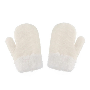Χειμερινά μασίφ Πλεκτά Γάντια Fleece Παιδικά Γάντια Χειμερινά Γάντια Χιονιού Γάντια Νηπιού για Κορίτσια Ζεστά μωρά Αγόρια Παιδικά Γάντια Γάντια