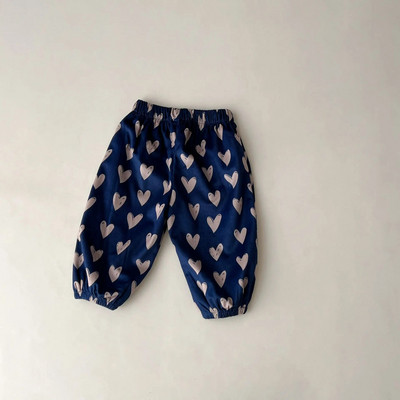2023 de primăvară, pantaloni largi pentru copii, pantaloni sport pentru fete din bumbac, pantaloni casual pentru copii, pantaloni cu imprimeu harem cu fundă, haine pentru bebeluși