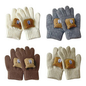 Mănuși de lână pentru copii, urs din desene animate, coreeană, iarnă caldă, pentru copii, pentru fete, băieți, accesorii, pentru exterior, pentru copii, pentru zăpadă, 2-7 ani