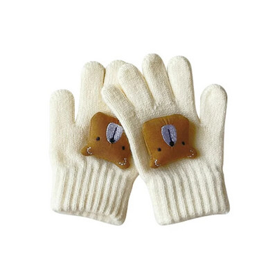 Mănuși de lână pentru copii, urs din desene animate, coreeană, iarnă caldă, pentru copii, pentru fete, băieți, accesorii, pentru exterior, pentru copii, pentru zăpadă, 2-7 ani