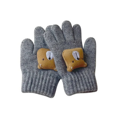 Mănuși de lână pentru copii, urs din desene animate, coreeană, iarnă caldă, pentru copii, pentru fete, băieți, accesorii, pentru exterior, pentru copii, pentru zăpadă, 2-7 ani