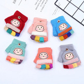 Παιδικά γάντια χειμωνιάτικα νέα 3-10 ετών Χαριτωμένα κινούμενα σχέδια μωρό αγόρια κορίτσια Γάντια με πλεχτά πλεκτά μαλλί Ζεστά παιδικά γάντια