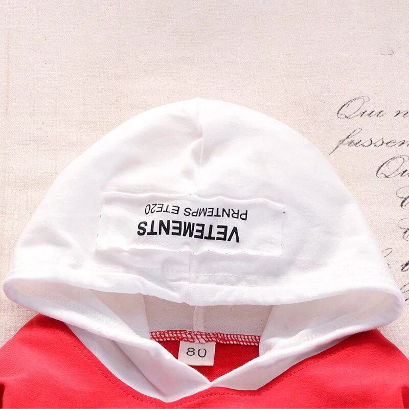 Uus kevadine sügis puuvillane poiste riided riided lapsed beebid, sport kapuutsiga püksid 2 tk Komplektid mood Laste vabaaja dressid