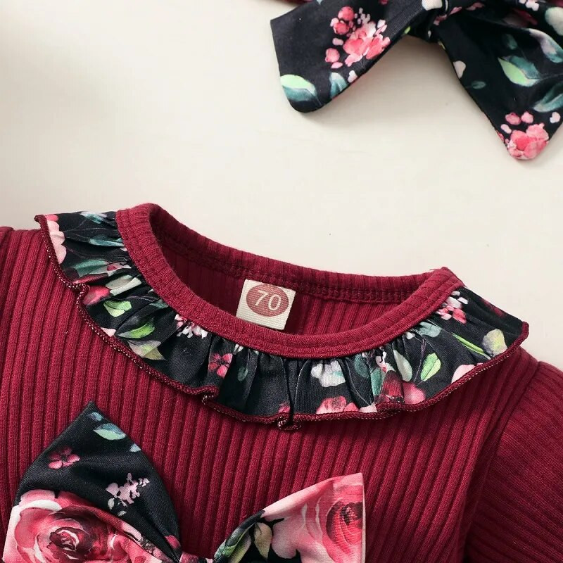 Νέο φόρεμα για κοριτσάκι Καλοκαιρινό χαριτωμένο κούκλα γιακά μανίκια συνονθύλευμα τούρτα φόρεμα πριγκίπισσας κεφαλόδεσμο για βρέφος casual φόρεμα