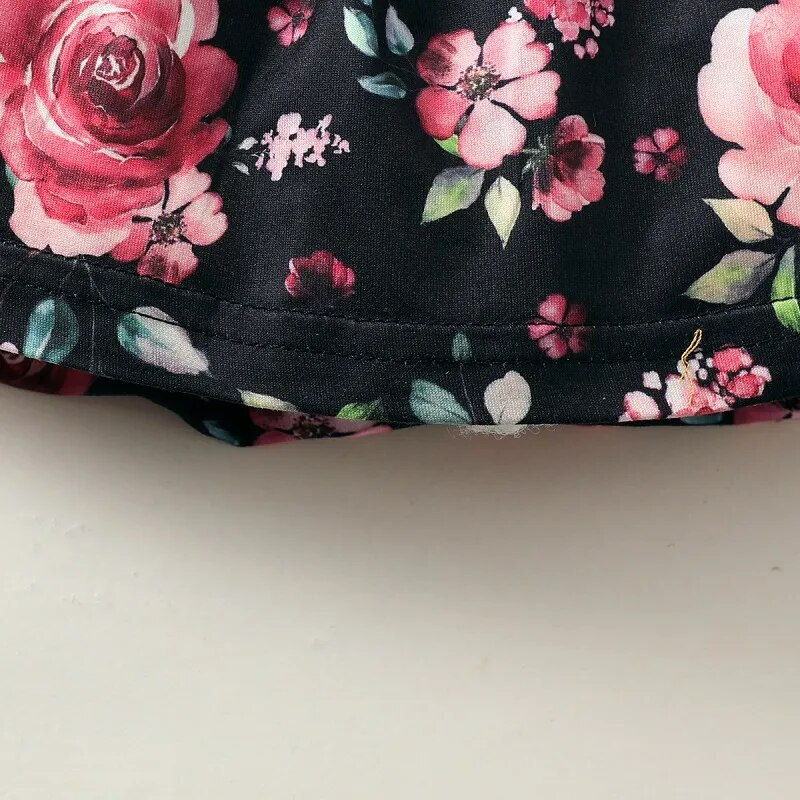 Νέο φόρεμα για κοριτσάκι Καλοκαιρινό χαριτωμένο κούκλα γιακά μανίκια συνονθύλευμα τούρτα φόρεμα πριγκίπισσας κεφαλόδεσμο για βρέφος casual φόρεμα