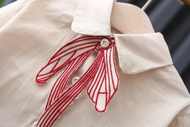 Kevadsügis beebitüdrukute pikkade varrukatega särk + rihmaga kaheosaline kleit imikute beebipeokleit printsesskleit vastsündinu riided