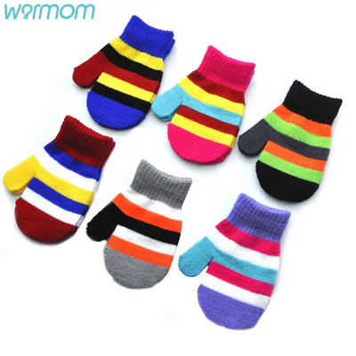 Warmom Toddler Magic Stretch Minkštos megztos kumštinės pirštinės kūdikiams berniukams mergaitėms žieminės pirštinės kūdikiams aksesuarai naujagimių pirštinės 1-4 m.