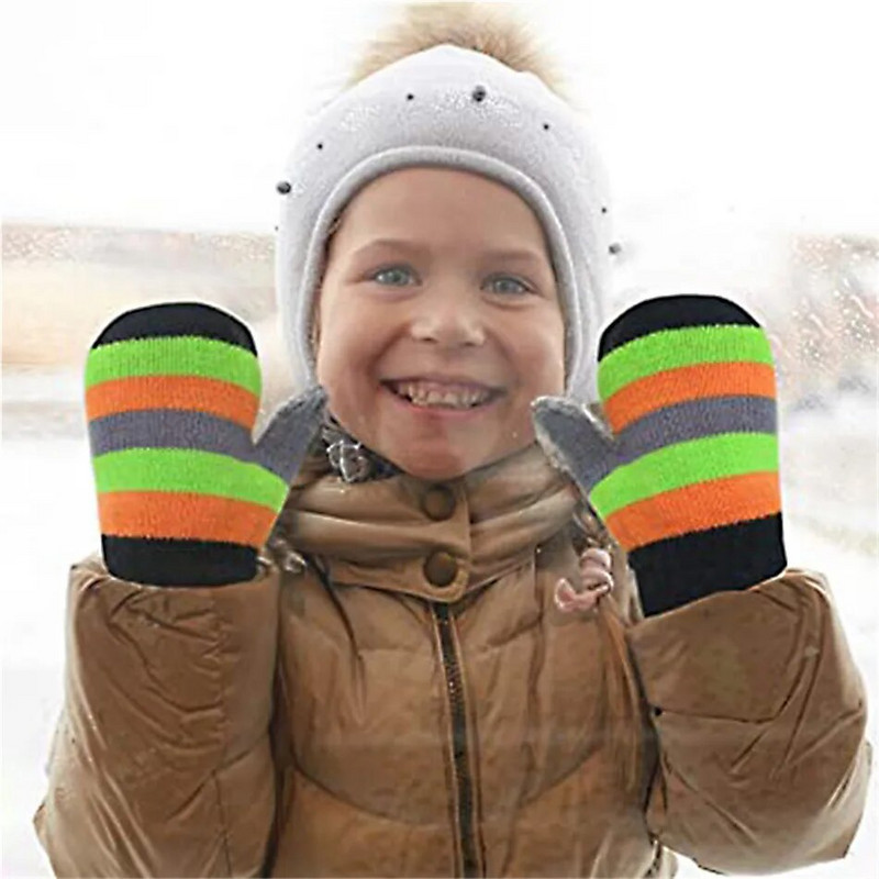 Warmom Toddler Magic Stretch Μαλακά πλεκτά γάντια μωρά αγόρια κορίτσια Χειμερινά γάντια μωρού Αξεσουάρ για νεογέννητα παιδικά γάντια για 1-4 ετών